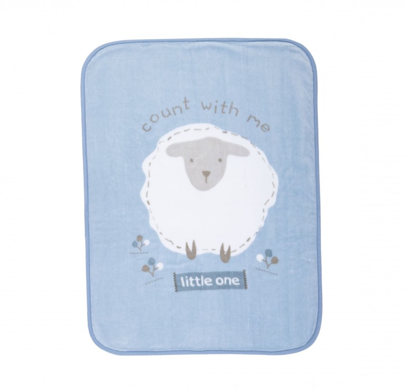 Βρεφική Κουβέρτα Αγκαλιάς 75x100 Nef-Nef Sweet Sheep Light Blue