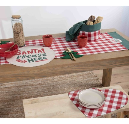 Σουπλά 45x40 Nef - Nef Santa Please Red/Green  Σουπλά 45x40 Nef - Nef Santa Please Red/Green