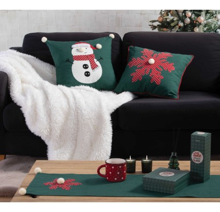 Τραβέρσα 33x150 Nef-Nef Happy Snowflake Green Τραβέρσα 33x150 Nef-Nef Happy Snowflake Green