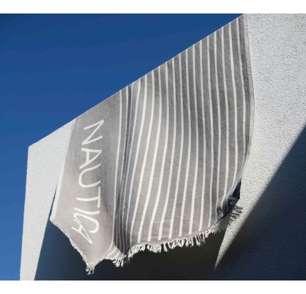 Πετσέτα Θαλάσσης 90x1.70 Nautica Nau Stripe Grey Πετσέτα Θαλάσσης 90x1.70 Nautica Nau Stripe Grey