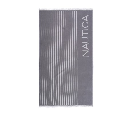 Πετσέτα Θαλάσσης 90x1.70 Nautica Nau Stripe Grey Πετσέτα Θαλάσσης 90x1.70 Nautica Nau Stripe Grey