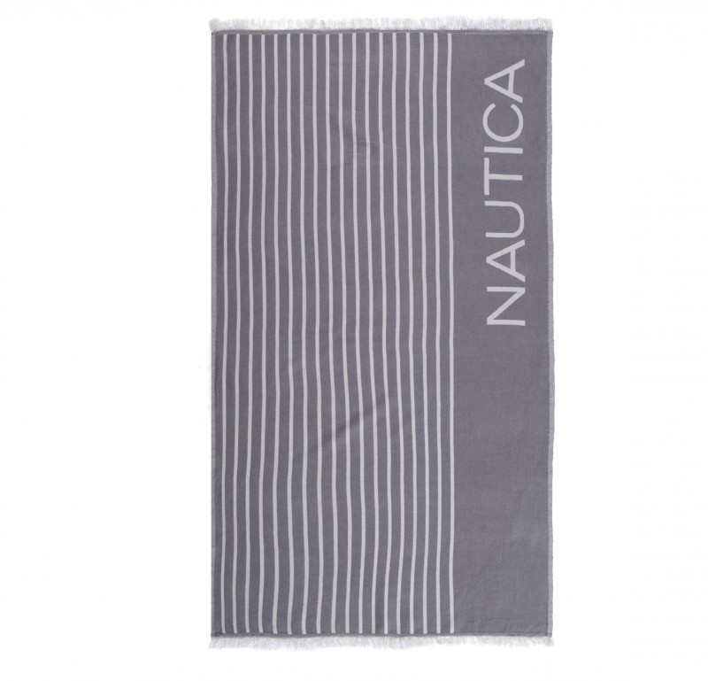 Πετσέτα Θαλάσσης 90x1.70 Nautica Nau Stripe Grey