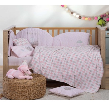 Βρεφική Κουβέρτα Fleece Κούνιας 110x150 Nef-Nef Rhombus Pink Βρεφική Κουβέρτα Fleece Κούνιας 110x150 Nef-Nef Rhombus Pink