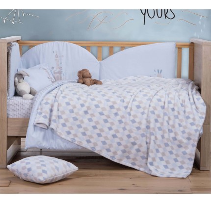 Βρεφική Κουβέρτα Fleece Κούνιας 110x150 Nef-Nef Rhombus Blue Βρεφική Κουβέρτα Fleece Κούνιας 110x150 Nef-Nef Rhombus Blue