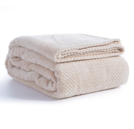 Κουβέρτα Fleece Μονή  Nef - Nef Worth Ecru