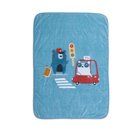 Βρεφική Κουβέρτα Αγκαλιάς 75x100 Nef-Nef Traffic Aqua