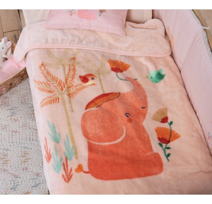 Βρεφική Κουβέρτα Αγκαλιάς 75x100 Nef-Nef Indonesia Salmon