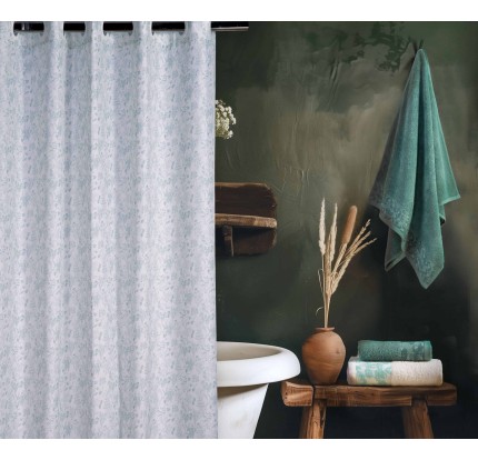 Κουρτίνα Μπάνιου 1.80x 2.00 Nef - Nef Odete Green Κουρτίνα Μπάνιου 1.80x 2.00 Nef - Nef Odete Green