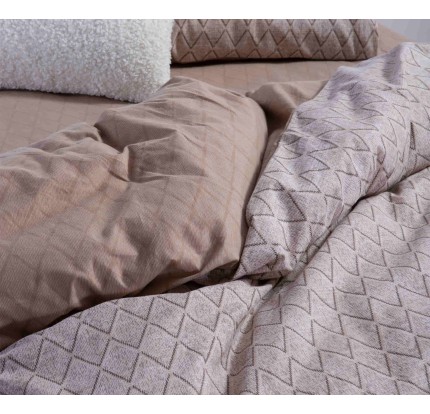 Παπλωματοθήκη Υπέρδιπλη (Σετ) Φανελένια Nef-Nef Torredo Beige Παπλωματοθήκη Υπέρδιπλη (Σετ) Φανελένια Nef-Nef Torredo Beige