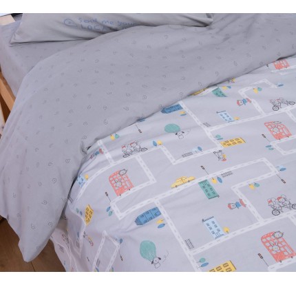 Παιδικά Σεντόνια Μονά (Σετ) Nef - Nef Velocity Grey