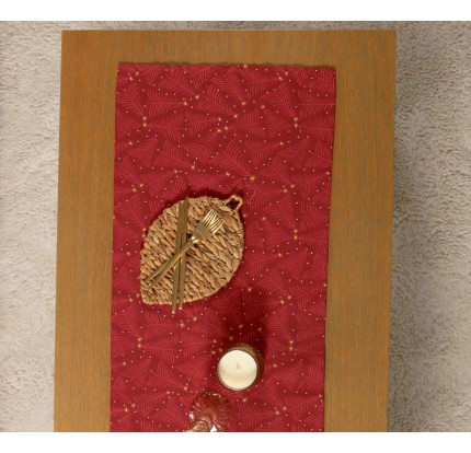 Χριστουγεννιάτικη Τραβέρσα 45x140 Nef-Nef December Red Χριστουγεννιάτικη Τραβέρσα 45x140 Nef-Nef December Red