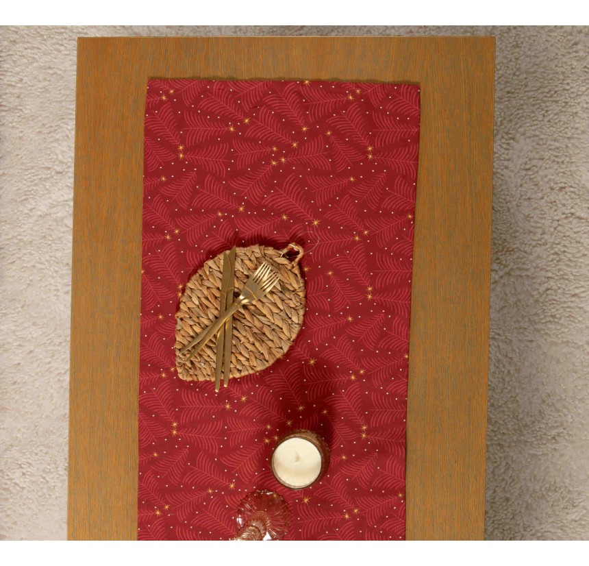 Χριστουγεννιάτικη Τραβέρσα 45x140 Nef-Nef December Red Χριστουγεννιάτικη Τραβέρσα 45x140 Nef-Nef December Red