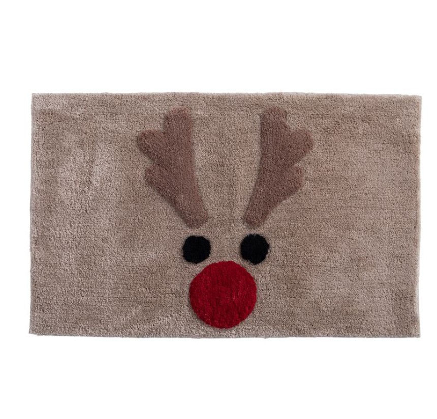 Χριστουγεννιάτικο Χαλάκι Μπάνιου 50x80 Nef-Nef Funny Reindeer Beige