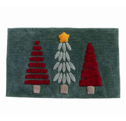 Χριστουγεννιάτικο Χαλάκι Μπάνιου 50x80 Nef-Nef Best Trees Green
