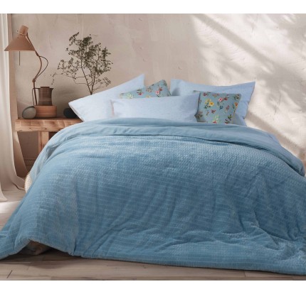 Κουβερτοπάπλωμα Μονό Nef -Nef Ezra-24 Blue Κουβερτοπάπλωμα Μονό Nef -Nef Ezra-24 Blue