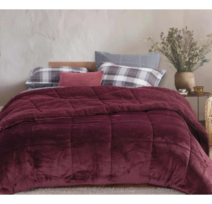 Κουβερτοπάπλωμα Μονό Nef -Nef Singular-24 Bordo Κουβερτοπάπλωμα Μονό Nef -Nef Singular-24 Bordo