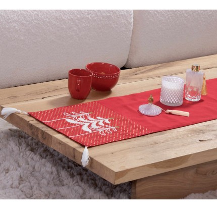 Τραβέρσα 33x 150 Nef- Nef Elegant Christmas Trees Red Τραβέρσα 33x 150 Nef- Nef Elegant Christmas Trees Red