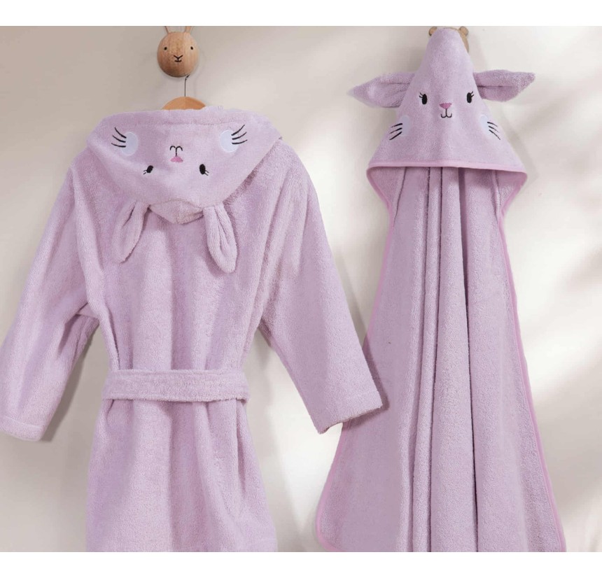 Βρεφικό Μπουρνούζι Με Κουκούλα Nef-Nef Mon Petit Jardin Lilac Βρεφικό Μπουρνούζι Με Κουκούλα Nef-Nef Mon Petit Jardin Lilac