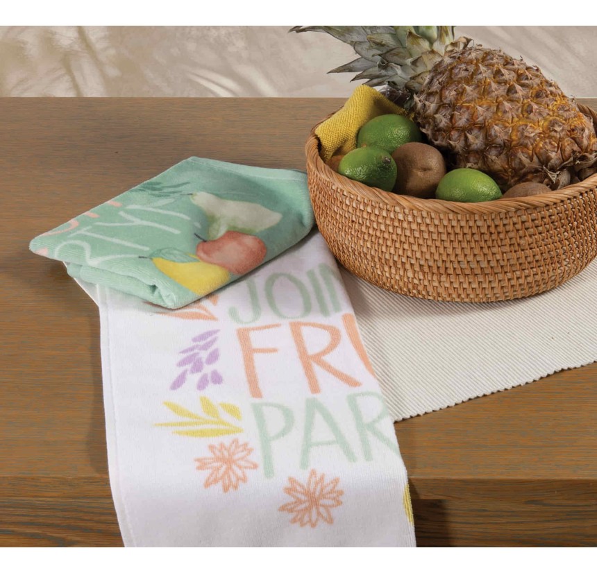 Πετσέτα Κουζίνας Βελουτέ Nef-Nef 40x60 Fruit Party White Πετσέτα Κουζίνας Βελουτέ Nef-Nef 40x60 Fruit Party White
