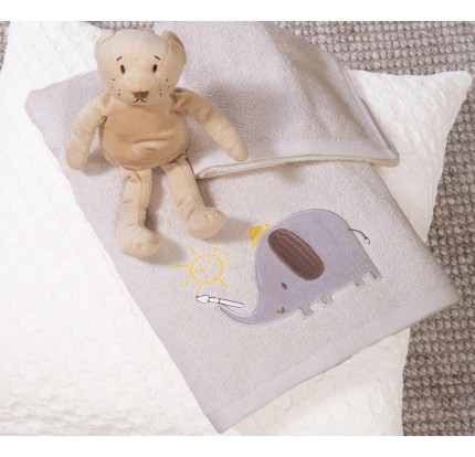 Παιδικές Πετσέτες Σετ (2τμχ) Nef- Nef Happy Days Greige