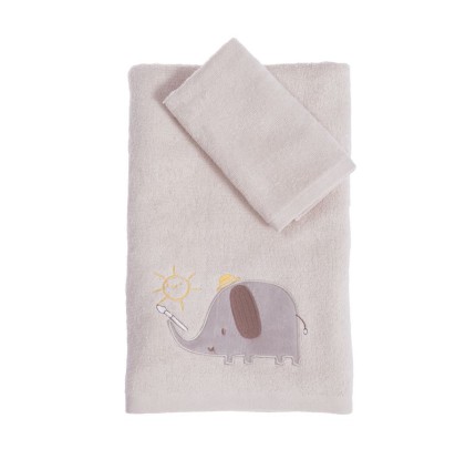 Παιδικές Πετσέτες Σετ (2τμχ) Nef- Nef Happy Days Greige