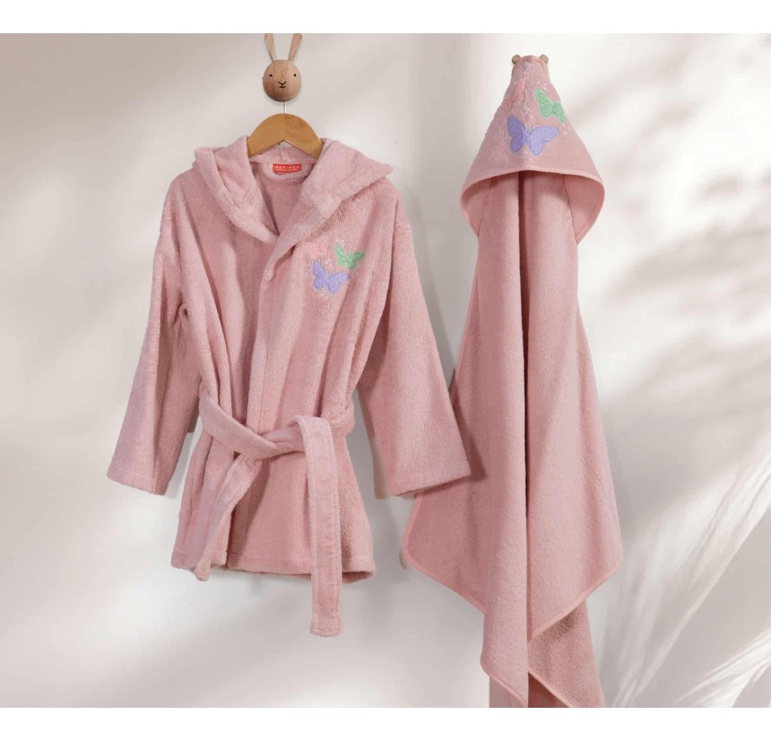 Βρεφικό Μπουρνούζι Με Κουκούλα Nef-Nef Wings Of Joy Pink Βρεφικό Μπουρνούζι Με Κουκούλα Nef-Nef Wings Of Joy Pink