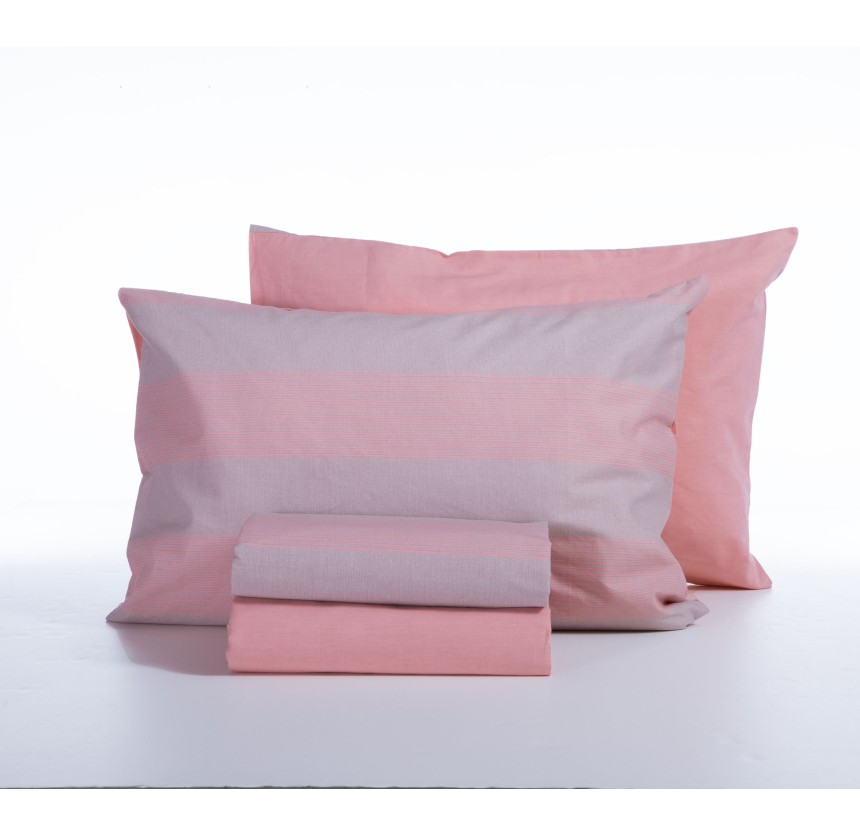 Σεντόνια Υπέρδιπλα (Σετ) Nef - Nef Casual Stripe Peach Σεντόνια Υπέρδιπλα (Σετ) Nef - Nef Casual Stripe Peach