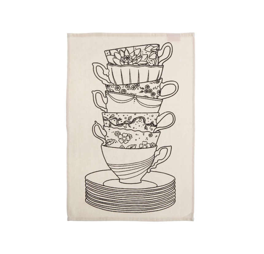 Πετσέτα Κουζίνας Nef-Nef 40x60 My Cup Of Tea Ecru