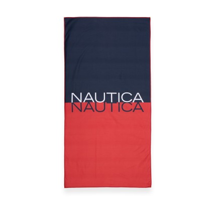 Πετσέτα Θαλάσσης από Μικροΐνες Nautica-Nau Duocolor 80x160 Red Πετσέτα Θαλάσσης από Μικροΐνες Nautica-Nau Duocolor 80x160 Red