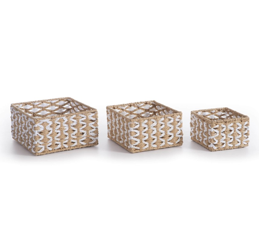 Καλάθι Από Πλεγμένο Χαρτί 23x23x12 Nef-Nef Vinci Natural Καλάθι Από Πλεγμένο Χαρτί 23x23x12 Nef-Nef Vinci Natural