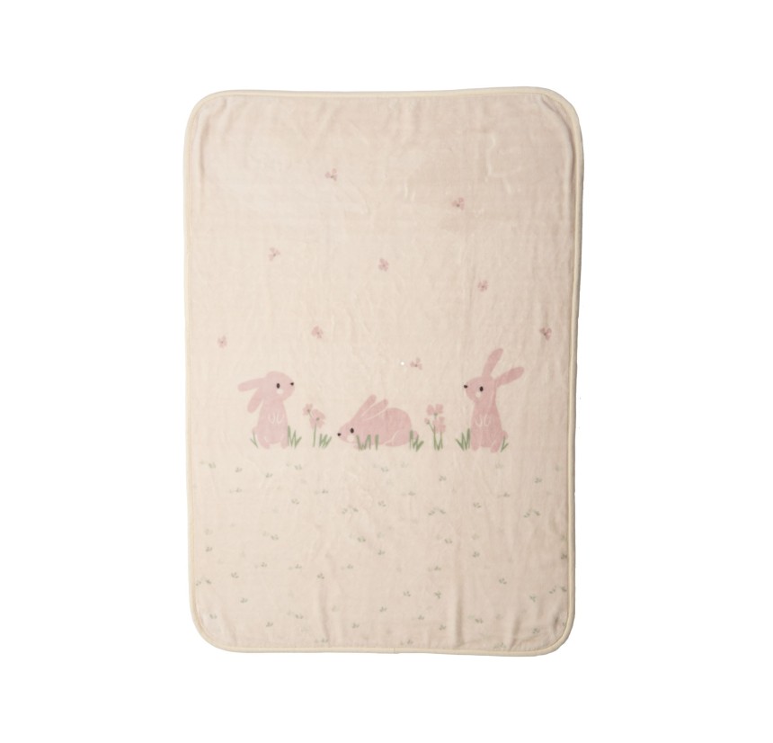 Βρεφική Κουβέρτα Κούνιας 100x140 Nef-Nef Country Bunny Ivory