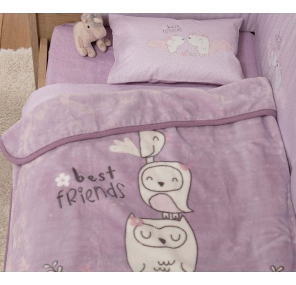 Βρεφική Κουβέρτα Αγκαλιάς 75x100 Nef-Nef Best Friends Lilac Βρεφική Κουβέρτα Αγκαλιάς 75x100 Nef-Nef Best Friends Lilac