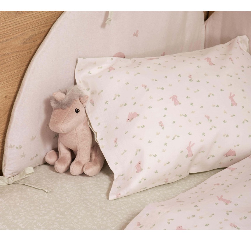 Σεντόνια Κούνιας (Σετ) Nef-Nef Country Bunny Ecru/ Mint