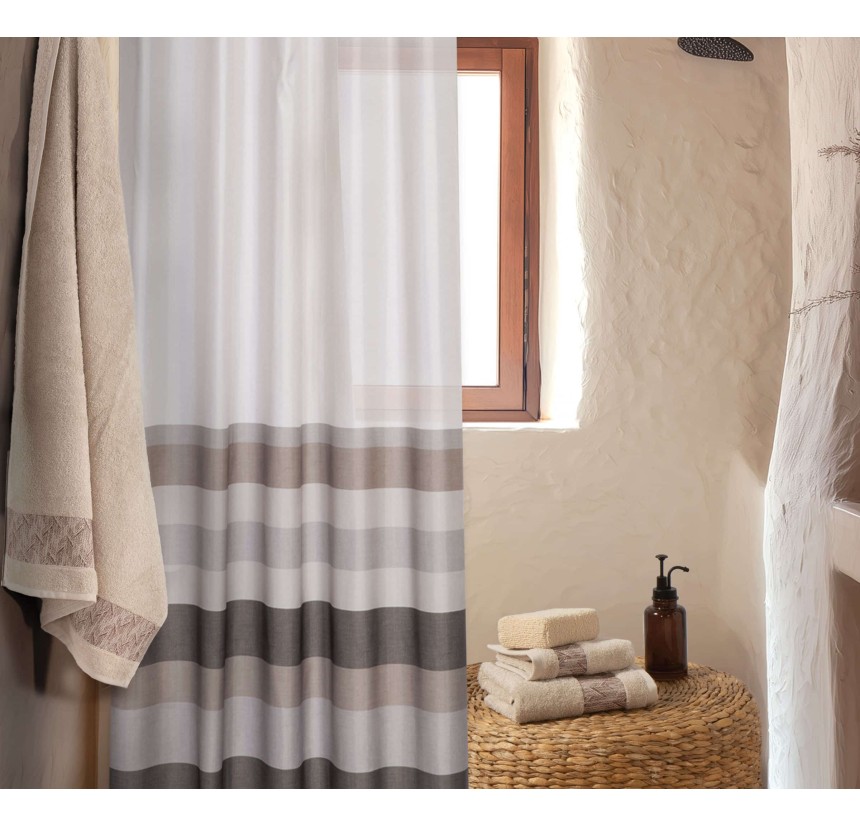 Κουρτίνα Μπάνιου 180x 200 Nef - Nef Depreo Beige Κουρτίνα Μπάνιου 180x 200 Nef - Nef Depreo Beige