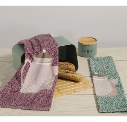 Πετσέτα Κουζίνας Βελουτέ  40x60 Nef-Nef My Teapot Mauve Πετσέτα Κουζίνας Βελουτέ  40x60 Nef-Nef My Teapot Mauve