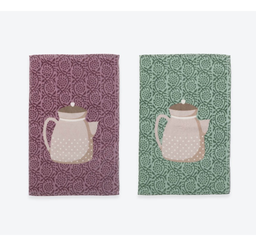 Πετσέτα Κουζίνας Βελουτέ  40x60 Nef-Nef My Teapot Mauve Πετσέτα Κουζίνας Βελουτέ  40x60 Nef-Nef My Teapot Mauve