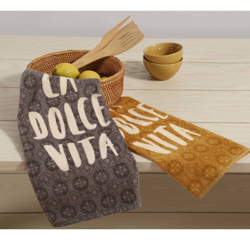 Πετσέτα Κουζίνας Βελουτέ  40x60 Nef-Nef La Dolce Vita Grey