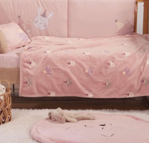 Βρεφική Κουβέρτα Fleece Κούνιας 110x150 Nef-Nef Special Party Pink