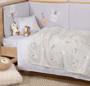 Βρεφική Κουβέρτα Fleece Κούνιας 110x150 Nef-Nef Special Party Blue