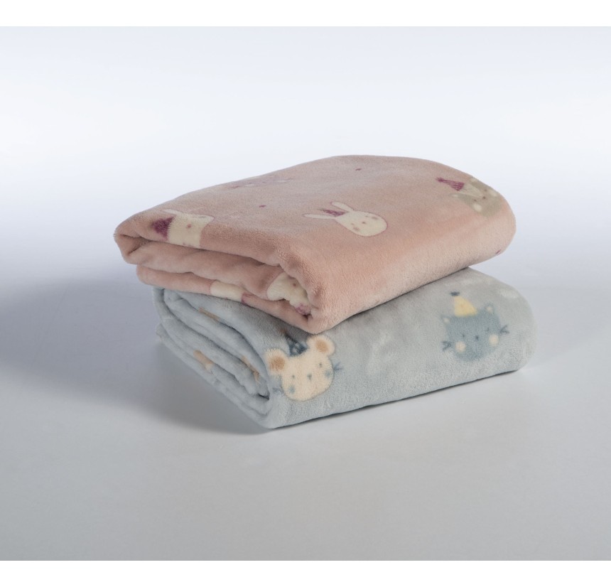 Βρεφική Κουβέρτα Fleece Κούνιας 110x150 Nef-Nef Special Party Pink