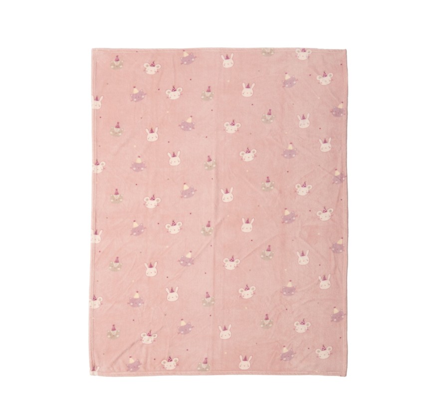 Βρεφική Κουβέρτα Fleece Κούνιας 110x150 Nef-Nef Special Party Pink