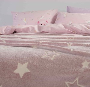 Παιδική Κουβέρτα Fleece Μονή Nef - Nef Starlight Pink