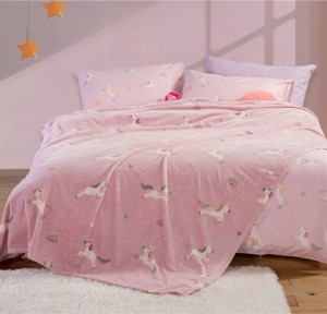 Παιδική Κουβέρτα Fleece Μονή Nef - Nef Unicorns Style Lilac