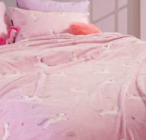 Παιδική Κουβέρτα Fleece Μονή Nef - Nef Unicorns Style Lilac