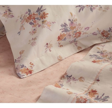 Σεντόνια Υπέρδιπλα (Σετ) Βαμβακοσατέν Nef - Nef Lefebr Ecru/ Rose Σεντόνια Υπέρδιπλα (Σετ) Βαμβακοσατέν Nef - Nef Lefebr Ecru/ Rose