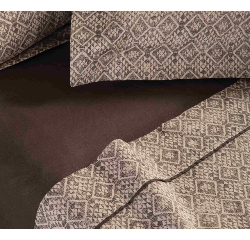 Σεντόνια Υπέρδιπλα (Σετ) Βαμβακοσατέν Nef - Nef Cardynal Beige/ Grey Σεντόνια Υπέρδιπλα (Σετ) Βαμβακοσατέν Nef - Nef Cardynal Beige/ Grey