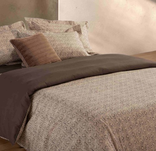 Παπλωματοθήκη Υπέρδιπλη (ΣΕΤ) Βαμβακοσατέν Nef - Nef Cardynal Beige/Grey