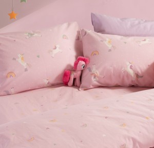 Παιδικά Σεντόνια Μονά (Σετ) Nef - Nef Unicorns Style Pink