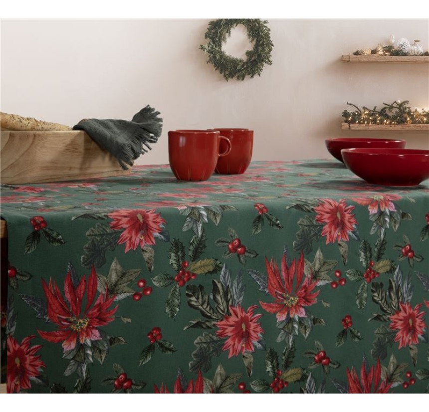 Χριστουγεννιάτικο Τραπεζομάντηλο (140x 240) Nef - Nef Mistletoe Green