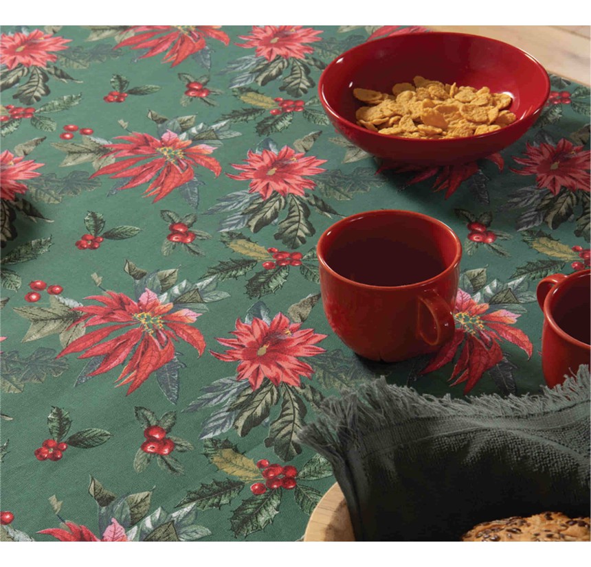 Χριστουγεννιάτικο Τραπεζομάντηλο (140x 240) Nef - Nef Mistletoe Green